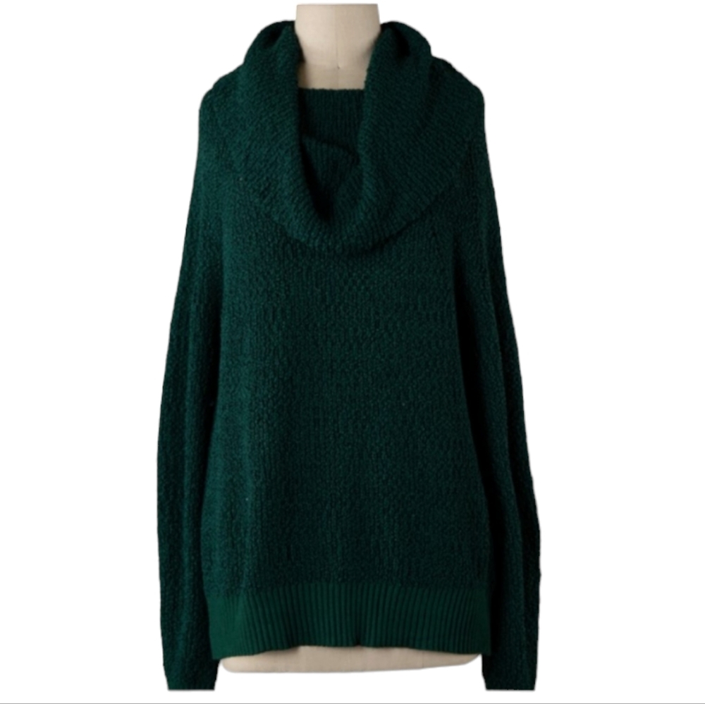 NWT, Women's Hunter Green Cowl Neck Knit Sweater